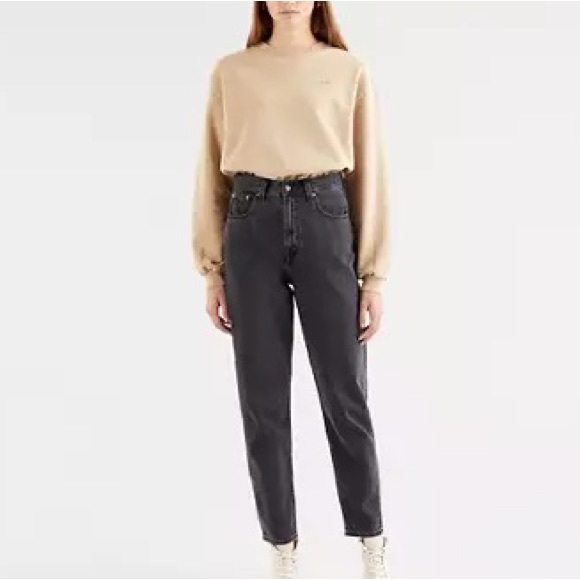 Levi’s Premium High Loose Taper Fit High Rise Jean Black size 26 - Picture 4 of 16